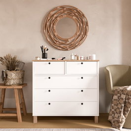 Hanah Home Nord - ND3-SW Blanco y Roble